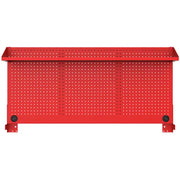 Modular Tool Storage 52 In. W Standard Duty Red Mobile Workbench Cabinet with Pegboard