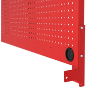 Modular Tool Storage 52 In. W Standard Duty Red Mobile Workbench Cabinet with Pegboard