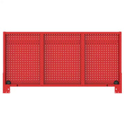 Modular Tool Storage 52 In. W Standard Duty Red Mobile Workbench Cabinet with Pegboard