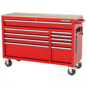 Modular Tool Storage 52 In. W Standard Duty Red Mobile Workbench Cabinet with Pegboard